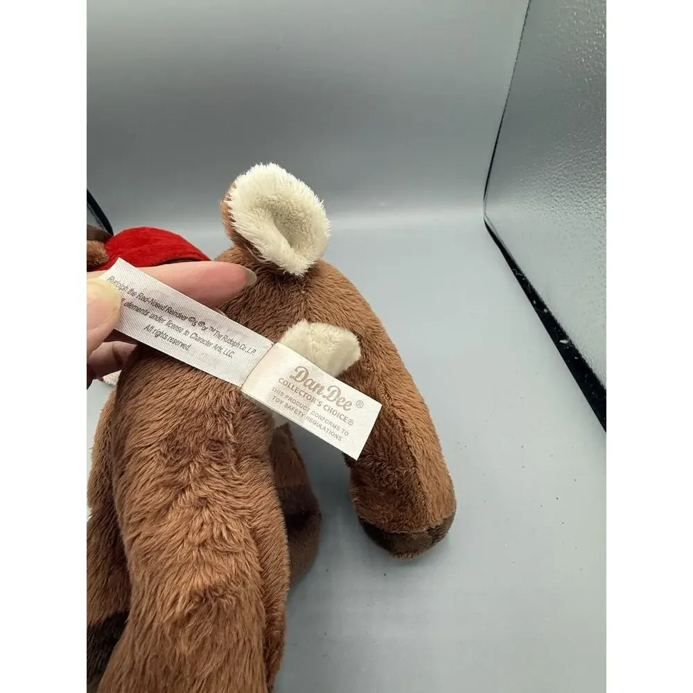 Dan Dee Rudolph Red Nosed Reindeer 12” Plush Winter Hat Scarf Christmas